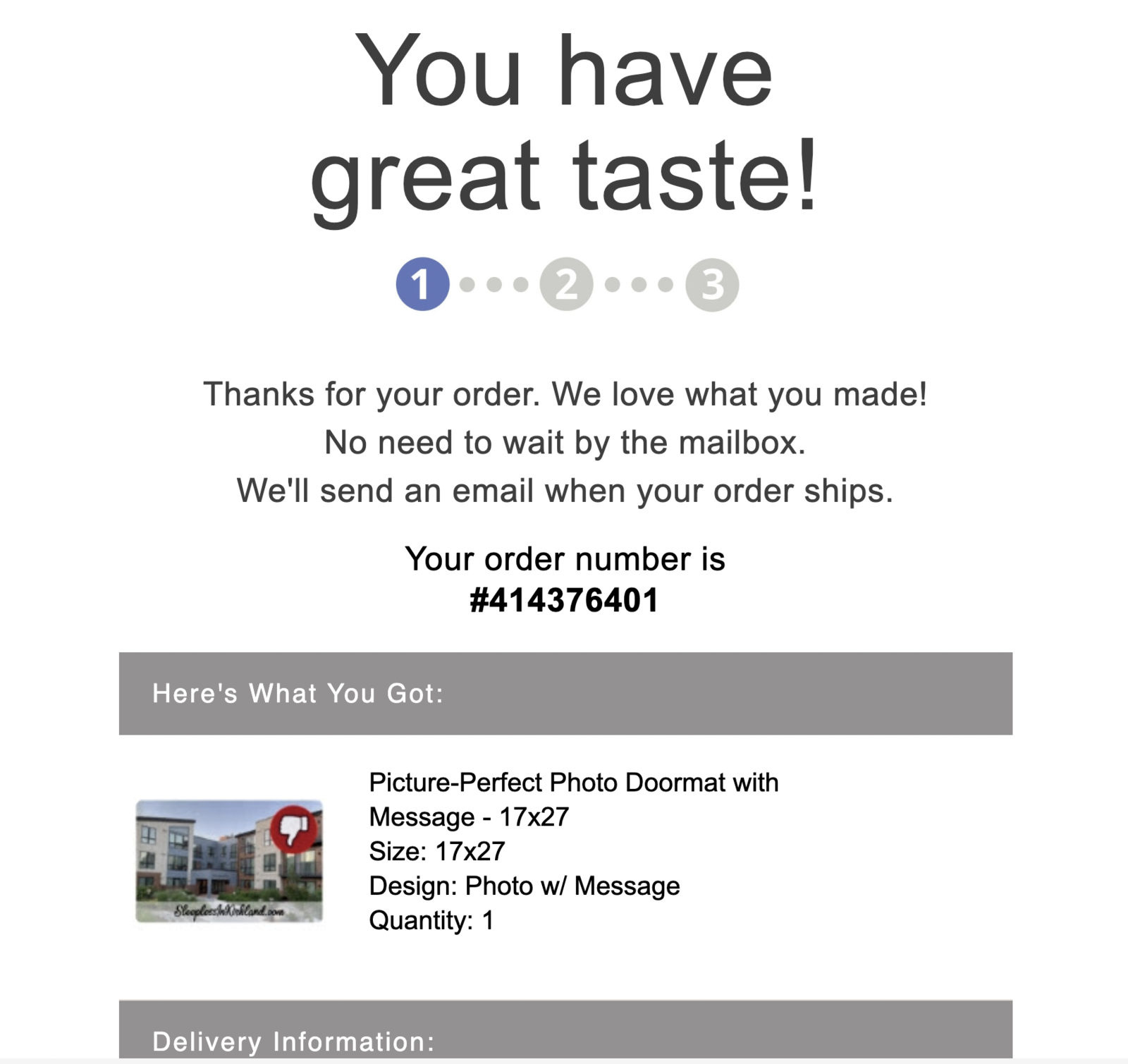 Ordered a new doormat